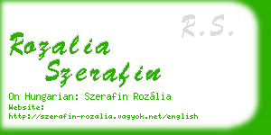 rozalia szerafin business card