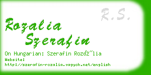 rozalia szerafin business card